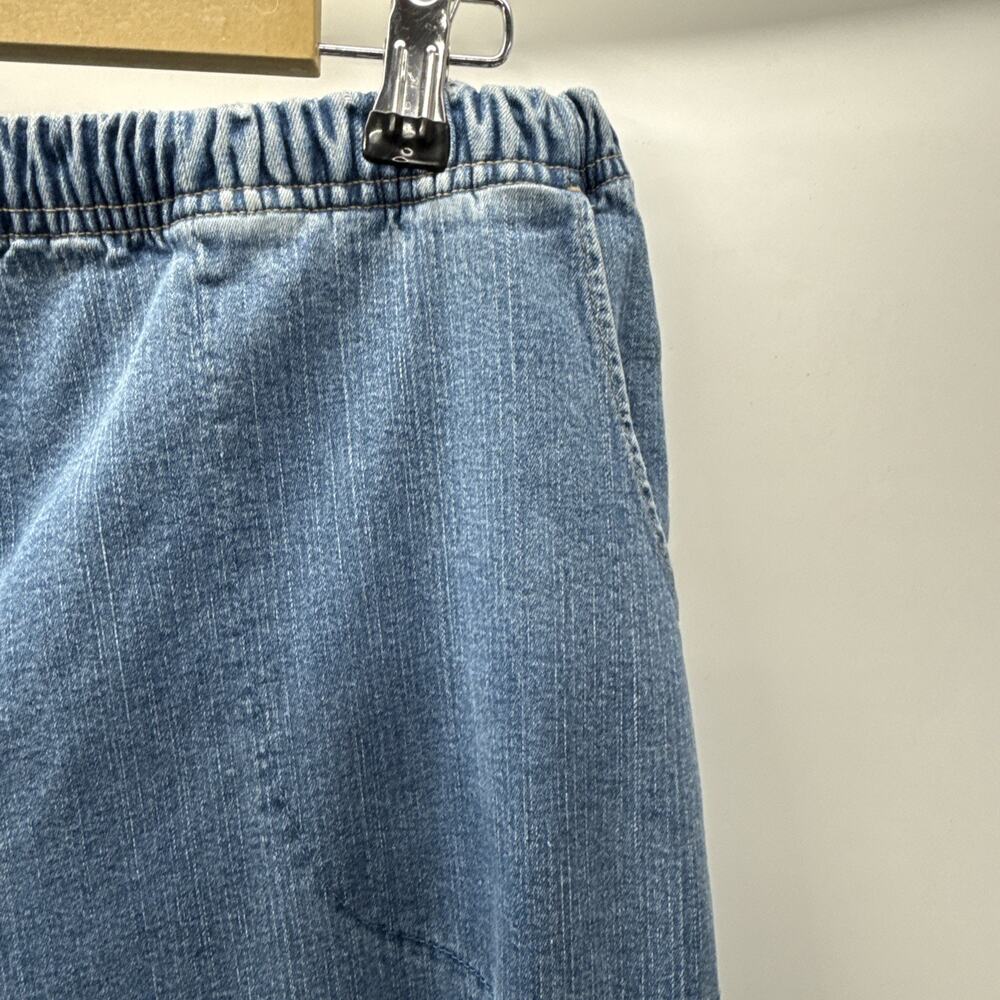 croft &barrow Jeans Women Pull On Elastic Waist Size 1X Short Pants Pockets - Picture 4 of 11